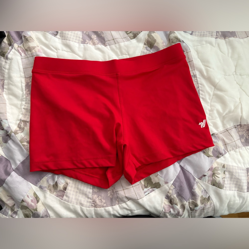 Varsity Bold Red Sports Shorts